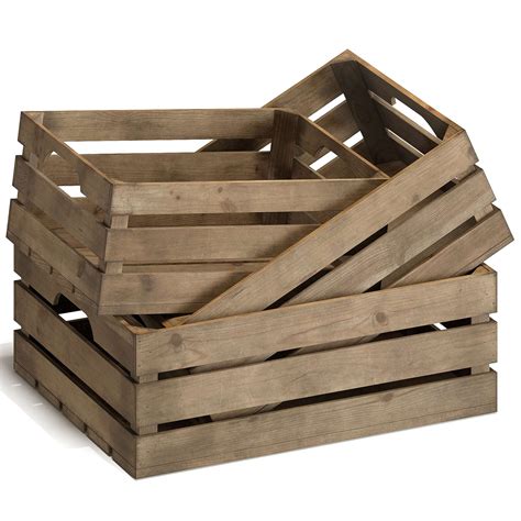 Cheap wooden crates - Crates & Pallet's most popular of crates, this Large Wood Crate offers excellent proportions that offer an attractive, rustic touch anywhere you place it at home or at the office. All Crates & Pallet 12.5 in. wide crates are specially designed to hold hanging file folders perfectly. Add wheels and you have a rolling file cabinet - or stack the crates to create a unique vertical shelving system. 